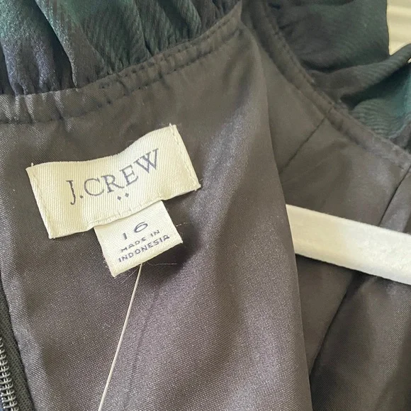 J. Crew Plaid Long Sleeve Dress - Green and Blue - Picture 5 of 5